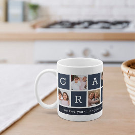おばあちゃんフォトコラージュ&孫の名前 コーヒーマグカップ