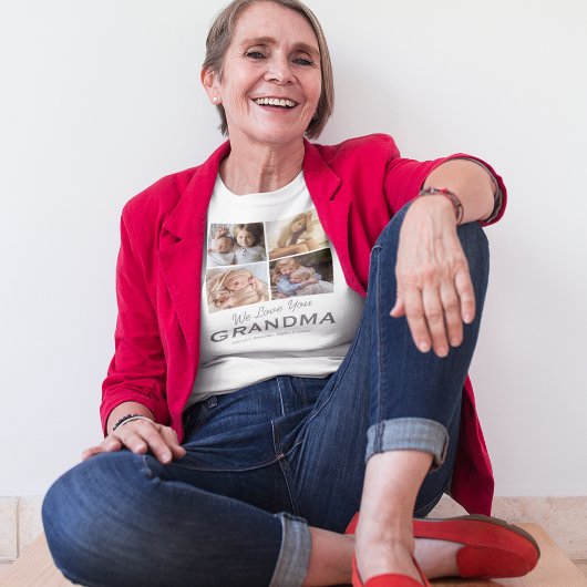 おばあちゃんフォトコラージュTシャツ Tシャツ