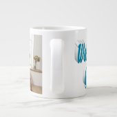 おばあちゃんフォトスカイブルータイポグラフィマザーズの日 ジャンボコーヒーマグカップ (裏面)