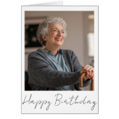 おばあちゃんフォト誕生日カード (正面)