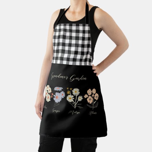 おばあちゃんフラワーガーデンカスタム4名前ヴィンテージフローラ エプロン (インサイチュ)
