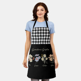 おばあちゃんフラワーガーデンカスタム4名前ヴィンテージフローラ エプロン