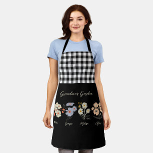 おばあちゃんフラワーガーデンカスタム4名前ヴィンテージフローラ エプロン