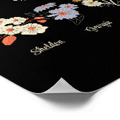 おばあちゃんフラワーガーデンカスタム5名ヴィンテージフローラ ポスター (角)