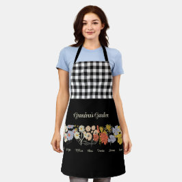 おばあちゃんフラワーガーデンカスタム7名前ヴィンテージフローラ エプロン