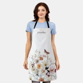 おばあちゃんフローラ野草 エプロン (着用した状態)
