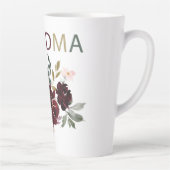 おばあちゃんブルゴーニュフローラ水彩2ラテマグ カフェラテマグ (右)