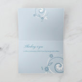 おばあちゃんブルーの渦巻き旋回の喪失記念日 カード (内部)