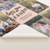 おばあちゃんプレゼント8枚孫シンプルタイポグラフィ  シェルパブランケット (3/4)