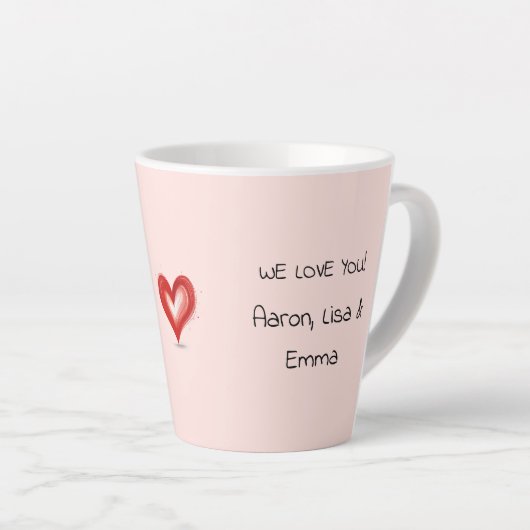 おばあちゃんプレゼント、大好き。 カフェラテマグ (右アングル)