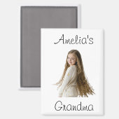 おばあちゃんプレゼント – 孫の写真&名前 –  マグネット (正面/裏面)