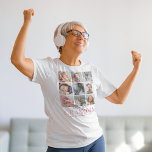 おばあちゃんプレゼント | Love You Nan写真Tシャツ Tシャツ<br><div class="desc">私祝たちの祖母の写真Tシャツとユニークの方法でパーソナライズされた祖母の永遠の愛。ユニークなデザインで、カスタマイズ可能な9写真のコラージュテンプレートを備え、最も大切な思い出を詰め込む。さらに、ハートを溶かす「愛するおばあちゃん」のメッセージと、愛する孫の名前とのエンボスが存在する。衣服を愛するおばあちゃんにとって完璧な記念品であり、永遠に大切にする。</div>