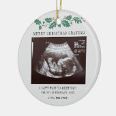 おばあちゃんホリデークリスマス妊娠超音波検査 セラミックオーナメント (左)