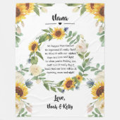 おばあちゃんマザーズ日向花引用文from Grandkids フリースブランケット (正面)