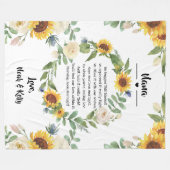 おばあちゃんマザーズ日向花引用文from Grandkids フリースブランケット (正面(横))