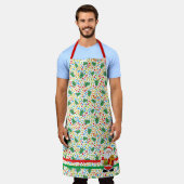 おばあちゃんママのためのクリスマスサンタクロースおもしろいギフト エプロン (着用した状態)