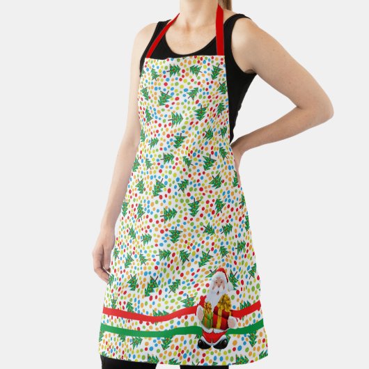 おばあちゃんママのためのクリスマスサンタクロースおもしろいギフト エプロン (インサイチュ)