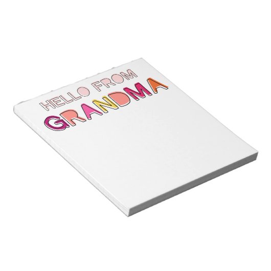 おばあちゃんメモ帳でこんにちは ノートパッド (アングル)