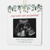 おばあちゃんメリークリスマス超音波写真 セラミックオーナメント (左)