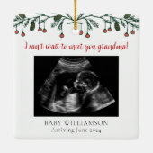 おばあちゃんメリークリスマス超音波写真 セラミックオーナメント (裏面)