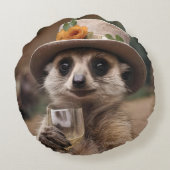 おばあちゃんメルカトのワイン時間。 ラウンドクッション (裏面)