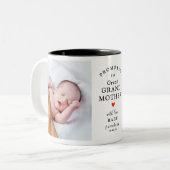 おばあちゃんモダンに素晴らし昇進2写真かわいい ツートーンマグカップ (正面左)