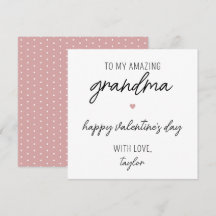 おばあちゃんモダンのかわいいバレンタインデーのカード