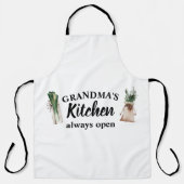 おばあちゃんモダンの台所はいつも開いたギフト最高のだ エプロン (正面)