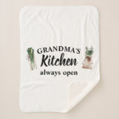 おばあちゃんモダンの台所はいつも開いたギフト最高のだ シェルパブランケット (正面)