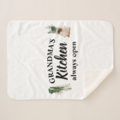 おばあちゃんモダンの台所はいつも開いたギフト最高のだ シェルパブランケット (正面(横))