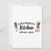 おばあちゃんモダンの台所はいつも開いたギフト最高のだ シーズンカード (正面)
