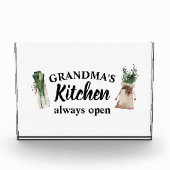 おばあちゃんモダンの台所はいつも開いたギフト最高のだ フォトブロック (正面)
