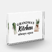 おばあちゃんモダンの台所はいつも開いたギフト最高のだ フォトブロック (左)