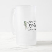 おばあちゃんモダンの台所はいつも開いたギフト最高のだ フロストグラスビールジョッキ (正面左)