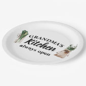 おばあちゃんモダンの台所はいつも開いたギフト最高のだ ペーパープレート (アングル)