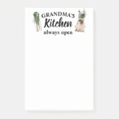 おばあちゃんモダンの台所はいつも開いたギフト最高のだ ポストイット (正面)