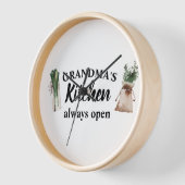 おばあちゃんモダンの台所はいつも開いたギフト最高のだ 壁時計 (傾斜)
