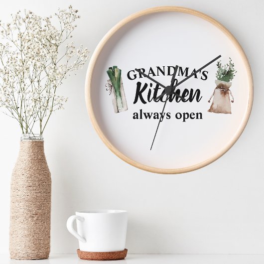 おばあちゃんモダンの台所はいつも開いたギフト最高のだ 壁時計