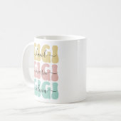おばあちゃんモダンギギキッズ名お母さんの日のプレゼント コーヒーマグカップ (正面左)