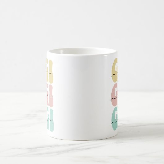 おばあちゃんモダンギギキッズ名お母さんの日のプレゼント コーヒーマグカップ (中央)