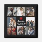 おばあちゃんモダンスクリプト孫フォトコラージュ マグネット (正面)