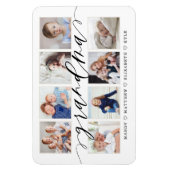 おばあちゃんモダンスクリプト孫フォトコラージュ マグネット (縦)