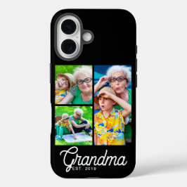 おばあちゃんモダンスクリプト ブラック3枚の写真 iPhone 16ケース