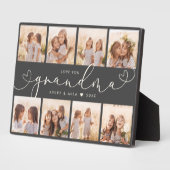 おばあちゃんモダンハートスクリプト写真コラージュの愛 フォトプラーク (側面)