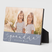 おばあちゃんモダンハートスクリプト写真ラブプラーク フォトプラーク (側面)
