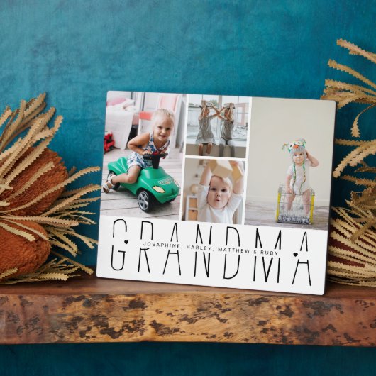 おばあちゃんモダンフォトコラージュ フォトプラーク (側面)
