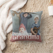 おばあちゃんモダン写真&引用文かわいいギフトクッション クッション (ブランケット)