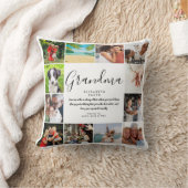 おばあちゃんモダン引用文Script 12フォトコラージュ クッション (ブランケット)