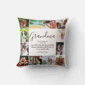 おばあちゃんモダン引用文Script 12フォトコラージュ クッション (正面)