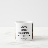 おばあちゃんモダン用フォトコラージュマグカップ エスプレッソカップ (正面)